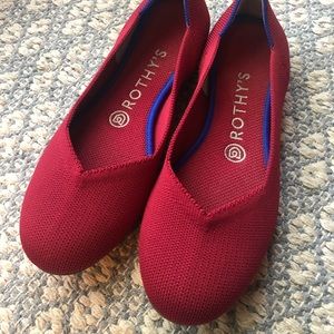 Rothy’s Scooter Red Round Toe Flats